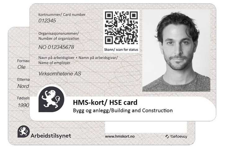 HSE card in Norway